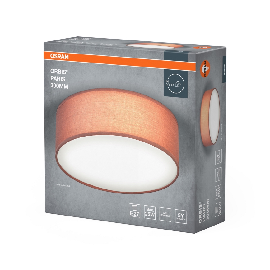 Osram - Griestu lampa ORBIS PARIS 1xE27/25W/230V Ø 30 cm brūna