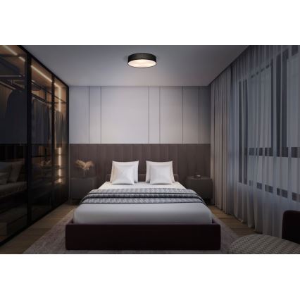 Osram - Griestu lampa ORBIS PARIS 1xE27/25W/230V Ø 30 cm melna