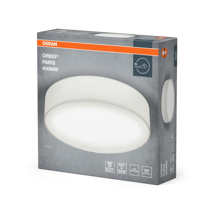 Osram - griestu lampa ORBIS PARIS 2xE27/25W/230V Ø 40 cm balta