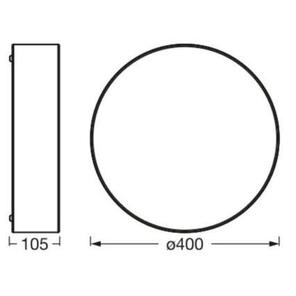 Osram - griestu lampa ORBIS PARIS 2xE27/25W/230V Ø 40 cm balta
