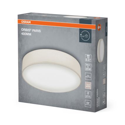 Osram - Griestu lampa ORBIS PARIS 2xE27/25W/230V Ø 40 cm krēmkrāsaina