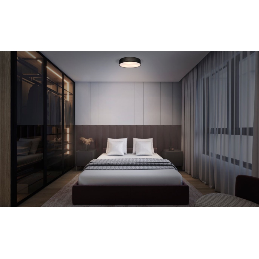Osram - Griestu lampa ORBIS PARIS 2xE27/25W/230V Ø 40 cm melna