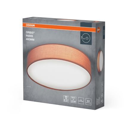 Osram - Griestu lampa ORBIS PARIS 3xE27/15W/230V Ø 48 cm brūna