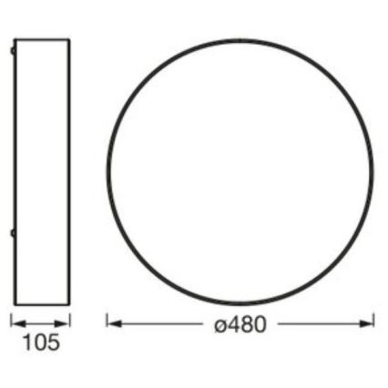Osram - Griestu lampa ORBIS PARIS 3xE27/15W/230V Ø 48 cm brūna