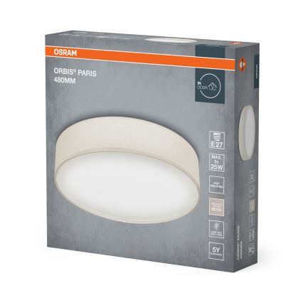 Osram - Griestu lampa ORBIS PARIS 3xE27/25W/230V Ø 48 cm krēmkrāsaina