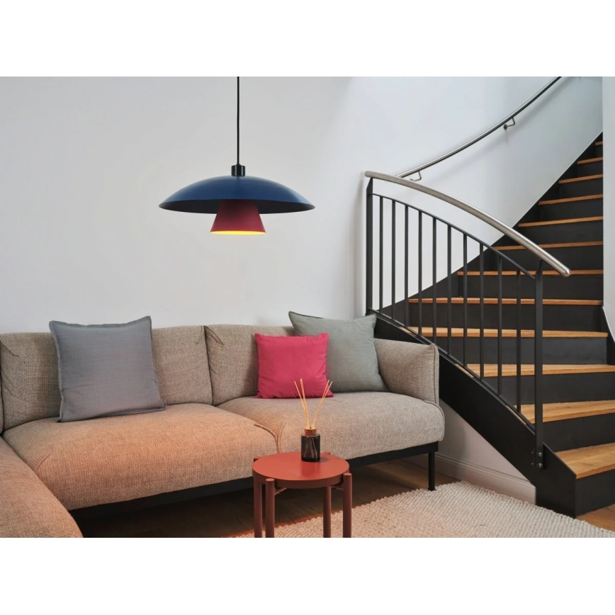 Osram - Griestu lampa uz vada DECOR FLYING MUSHROOM 1xE27/25W/230V Ø 50 cm zila