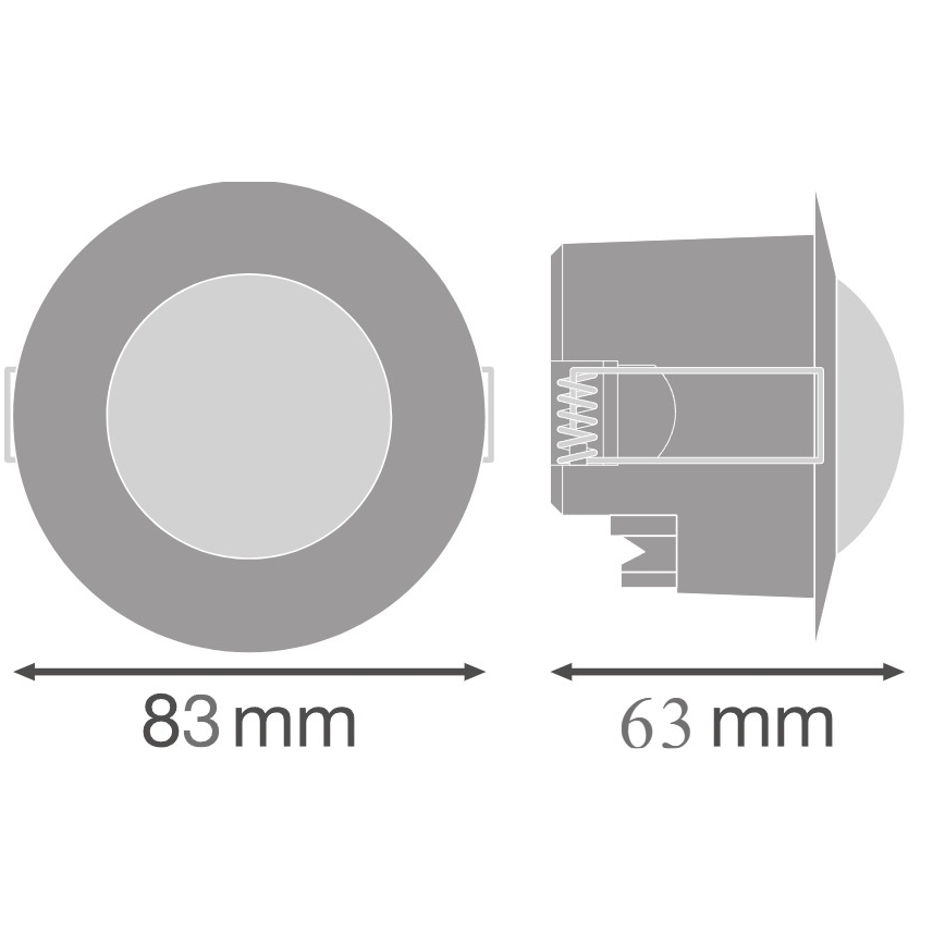 Osram - iebūvējamais kustību sensors 360° FLUSH 230V balts