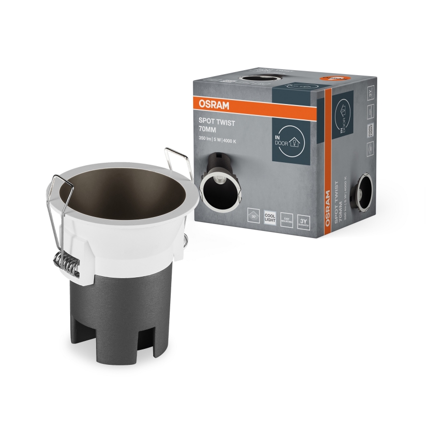 Osram - Iebūvējamais LED griestu gaismeklis SPOT TWIST LED/5W/230V 4000K Ø 7 cm balts/melns