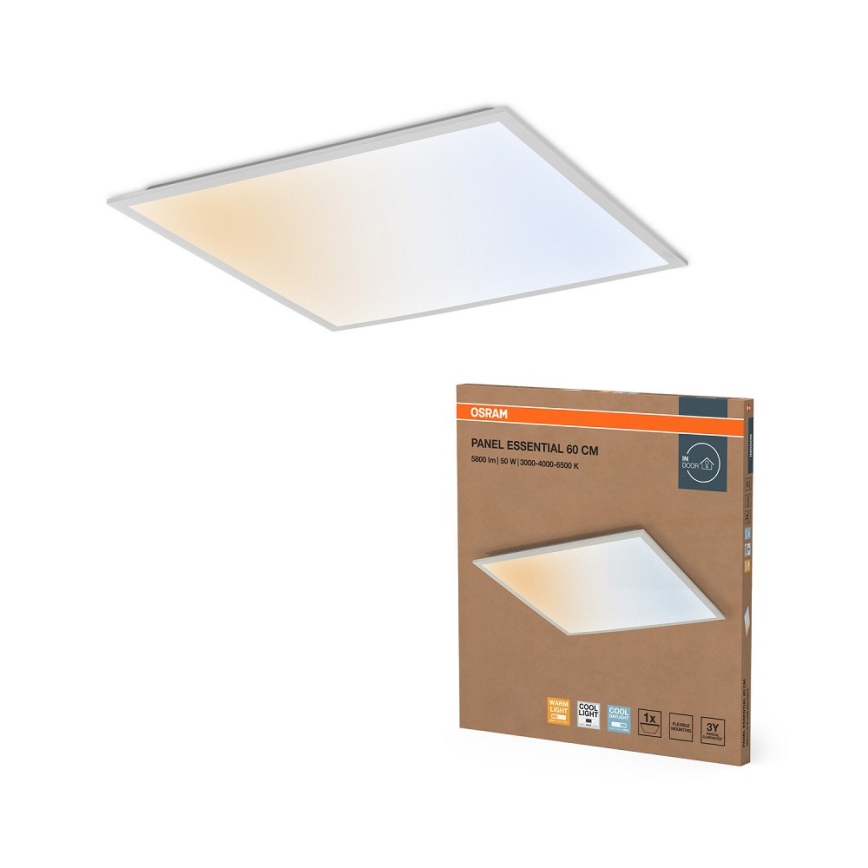 Osram - iebūvējamais LED panelis PANEL ESSENTIAL LED/50W/230V 3000/4000/6500K 60x60 cm balts