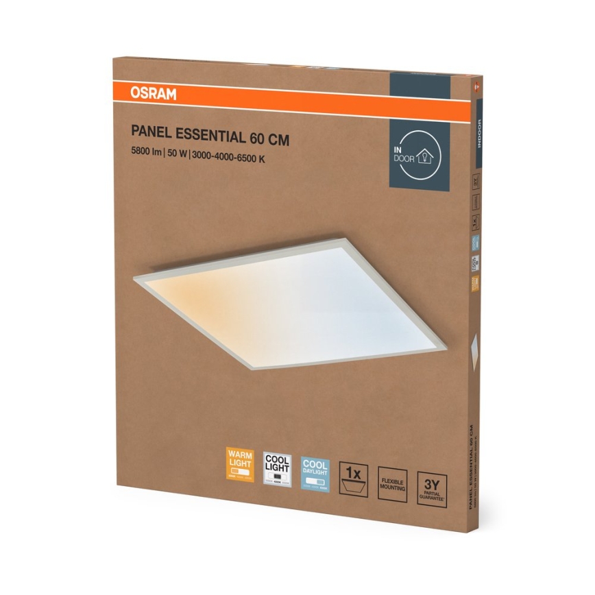 Osram - iebūvējamais LED panelis PANEL ESSENTIAL LED/50W/230V 3000/4000/6500K 60x60 cm balts