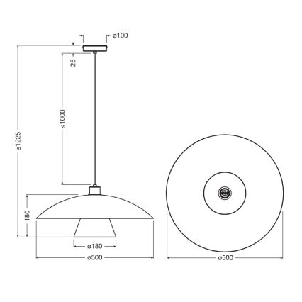 Osram - Karājošā lampa ar vadu DECOR FLYING MUSHROOM 1xE27/25W/230V Ø 50 cm zaļa