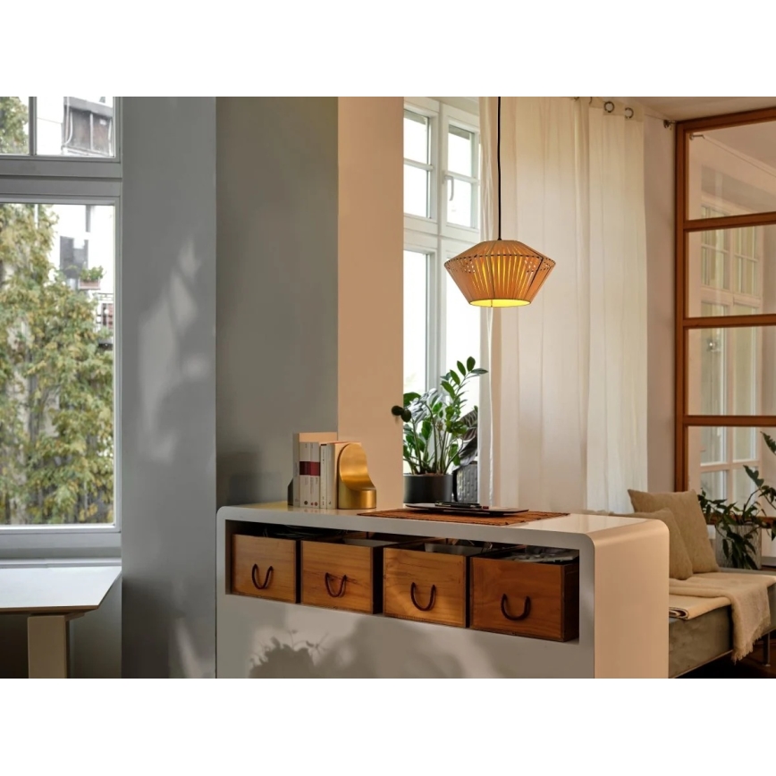 Osram - Karājoša lampa ar vadu DECOR STRIPES 1xE27/10W/230V Ø 30,5 cm bēša