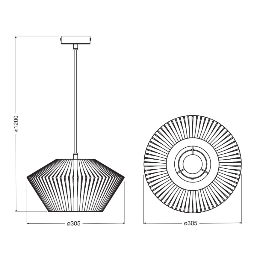 Osram - Karājoša lampa ar vadu DECOR STRIPES 1xE27/10W/230V Ø 30,5 cm bēša