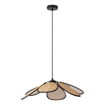 Osram - Karājoša lampa uz troses DECOR RATTAN 1xE27/15W/230V Ø 58 cm, bēša/melna