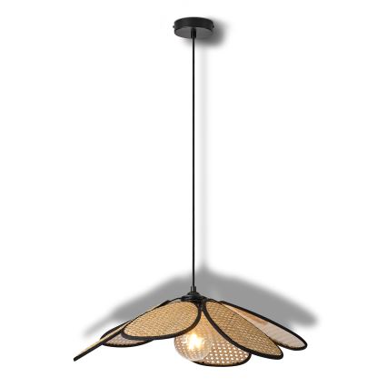 Osram - Karājoša lampa uz troses DECOR RATTAN 1xE27/15W/230V Ø 58 cm, bēša/melna