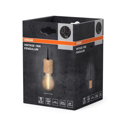 Osram - koka strāvas kabelis PENDULUM CYLINDER 1xE27/15W/230V