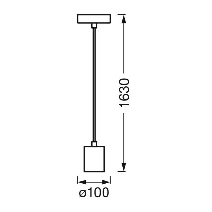 Osram - koka strāvas kabelis PENDULUM CYLINDER 1xE27/15W/230V