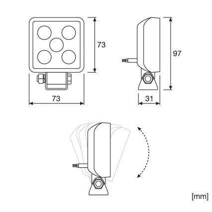 Osram - Komplekts 2x LED prožektori automašīnai LEDRIVING WL VX70-WD LED/8W/12/24V 6000K IP67