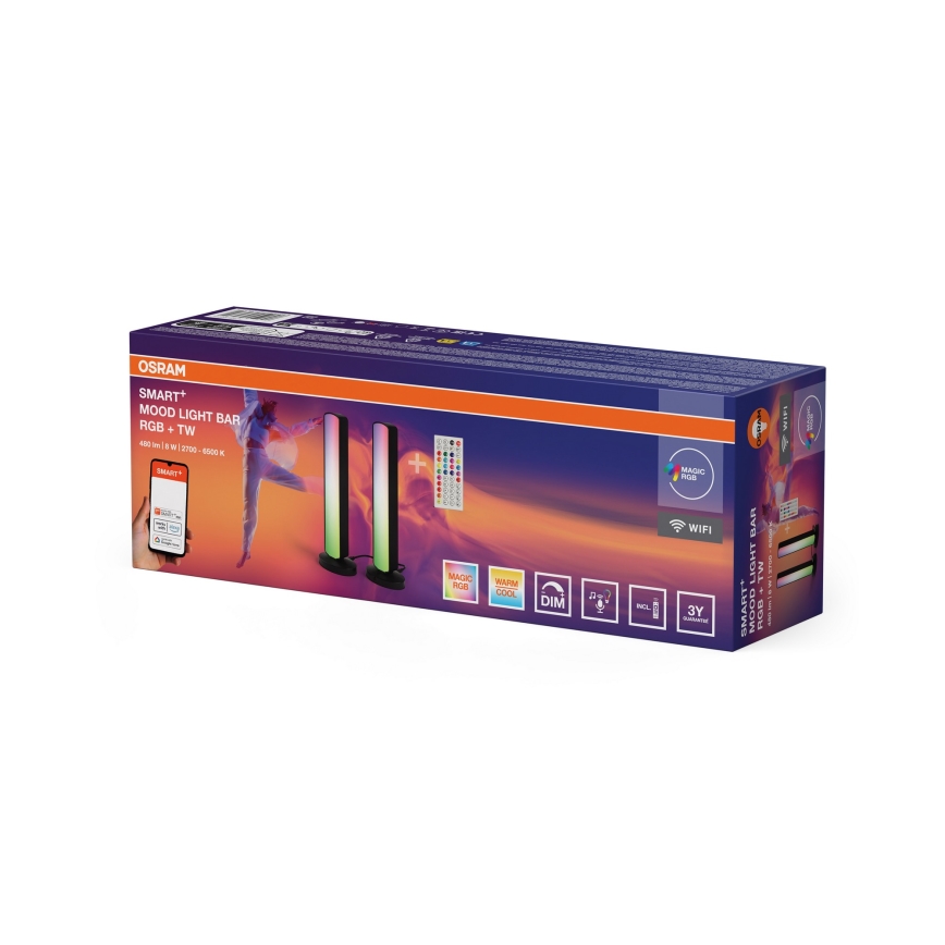 Osram - Komplekts 2x LED RGBW regulējama galda lampa MOOD LIGHT LED/4W/230V 2700-6500K Wi-Fi + tālvadība