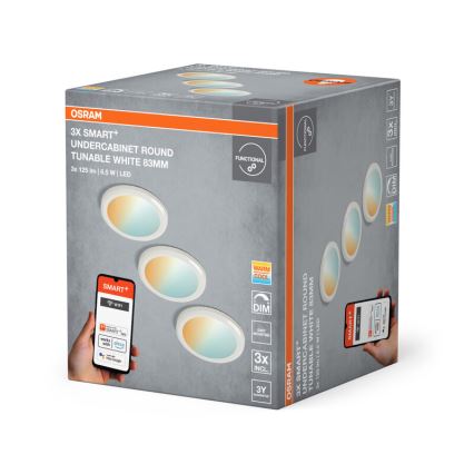 Osram -Komplekts 3x LED dimmējami zem skapja gaismekļi SMART+ LED/6,5W/230V 3000-6500K Wi-Fi
