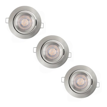 Osram - Komplekts 3x dimmējams iebūvējamais LED griestu lukturis LED/4,9W/230V