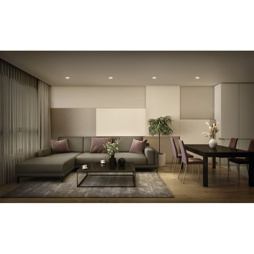 Osram - KOMPLEKTS 3x aptumšojami iebūvējamie SPOT LED/4,9W/230V 2700K Ø 8,7 cm balti