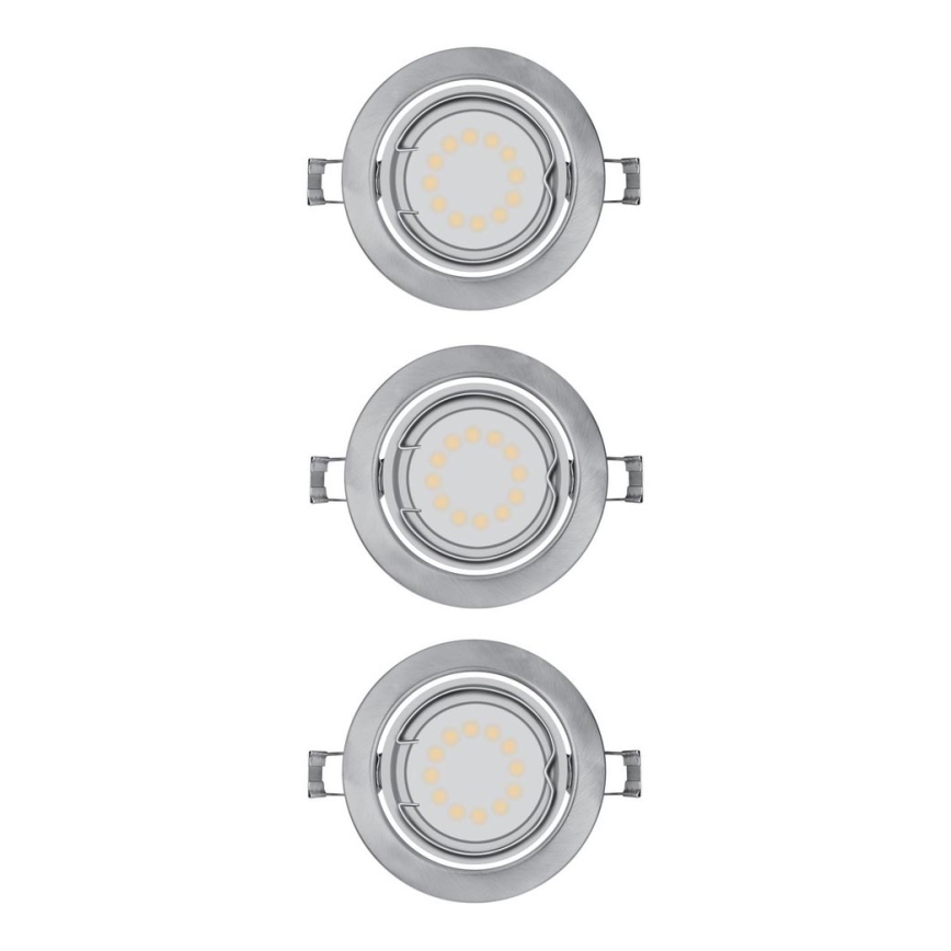 Osram - KOMPLEKTS 3x LED Iegremdēts gaismeklis 3xGU10/3W/230V