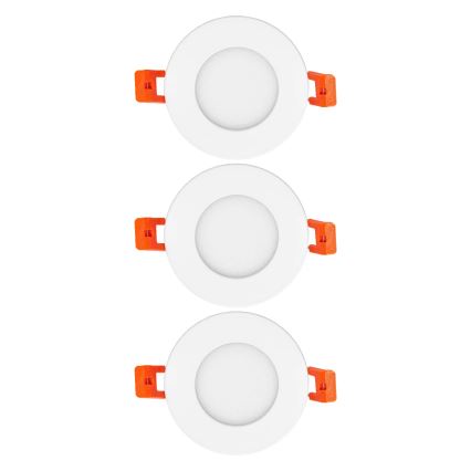 Osram - Komplekts 3x LED ieliekamie griestu gaismekļi SLIM LED/4,5W/230V