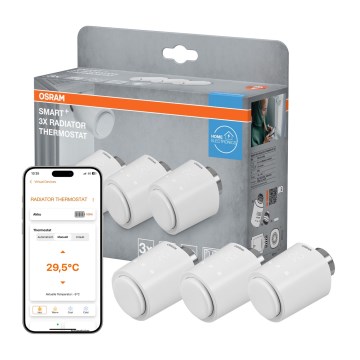 Osram - Komplekts 3x SMART+ termostatiskās galviņas ar 3xAA un Wi-Fi