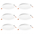 Osram - Komplekts (6 gab.) iebūvējamais LED griestu gaismeklis ESSENTIAL, 18 W / 230 V, 6500 K, Ø 22 cm, balts