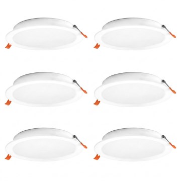 Osram - Komplekts (6 gab.) iebūvējamais LED griestu gaismeklis ESSENTIAL, 18 W / 230 V, 6500 K, Ø 22 cm, balts