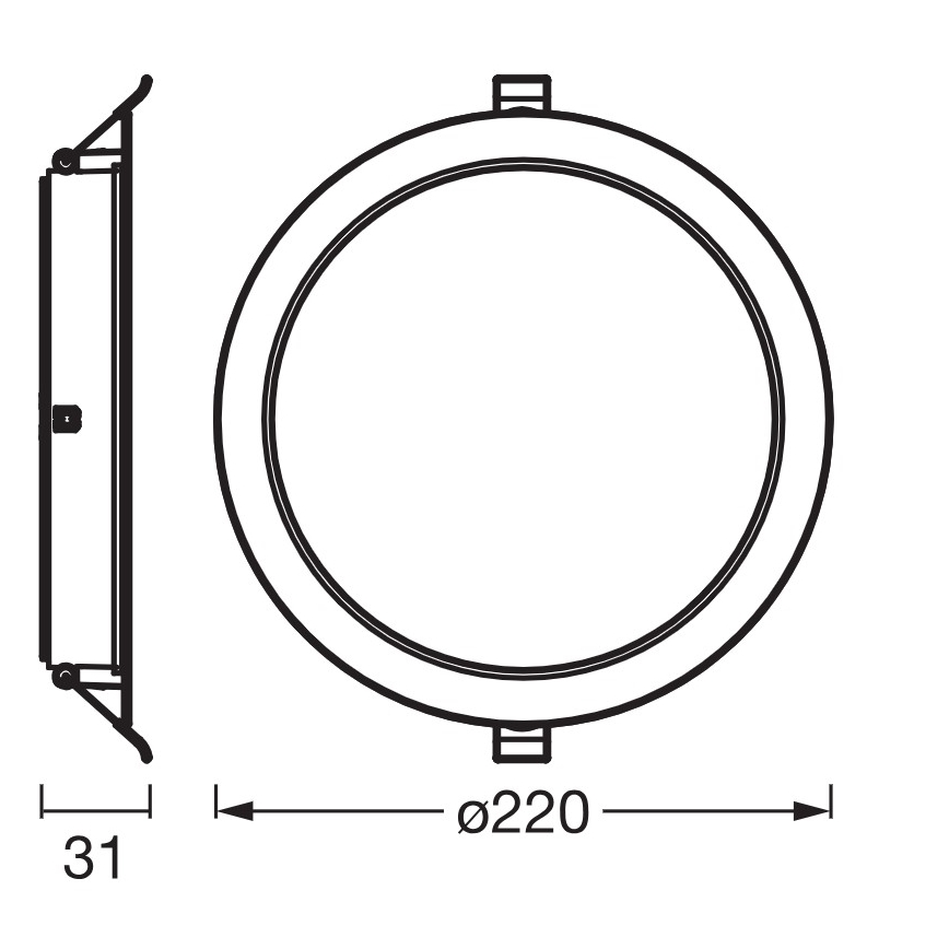 Osram - komplekts 6 gab. LED iebūvējamie griestu gaismekļi ESSENTIAL LED/18W/230V 4000K Ø 22 cm, balti