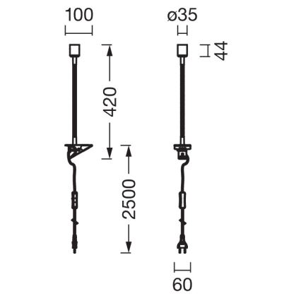 Osram - Lampa ar skavu CLIP TUBE FLEX 1xGU10/5W/230V matēts hroms