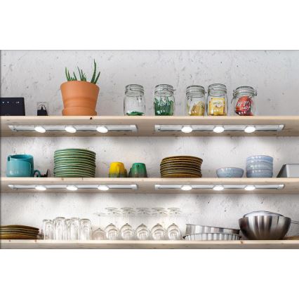 Osram - LED ar regulējamu spilgtumu zem skapja gaismeklis ar kustības sensoru LINEAR MAGNET LED/9,5W/230V 4000K 60 cm balts