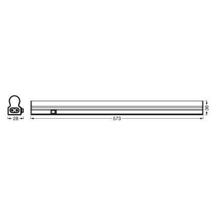 Osram - LED lampa zem skapja ar kustības sensoru BATTEN LED/4W/230V 3000K 60 cm balta