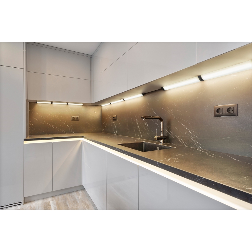 Osram - LED dimmējams zem skapja gaismeklis ar kustības sensoru LINEAR ANGLE LED/5W/230V 3000/4000/6500K 35 cm melns