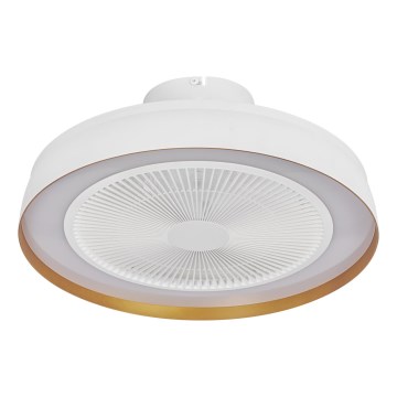 Osram - LED aptumšojams griestu gaismeklis ar ventilatoru CEILING FAN LED/49W/230V 2700-6500K balta/zelta + tālvadība