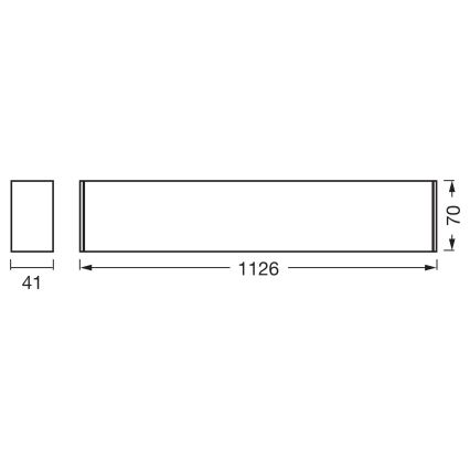 Osram - LED Aptumšojams griestu gaismeklis OFFICE LINE LED/11/20/30W/230V 4000K 112,6 cm balts