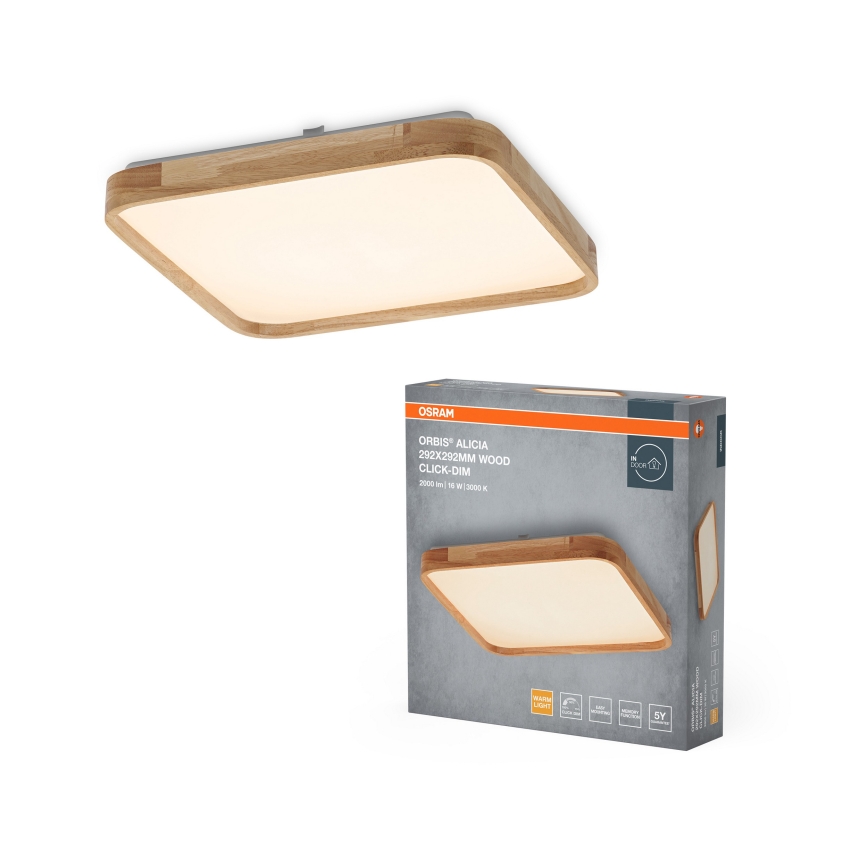 Osram - LED aptumšojams griestu gaismeklis ORBIS ALICIA LED/16W/230V 29,2x29,2 cm bēšs