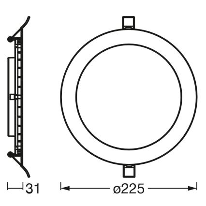 Osram - LED ar regulējamu spilgtumu iebūvējams griestu lukturis SMART+ DOWNLIGHT LED/22W/230V 3000-6500K Wi-Fi