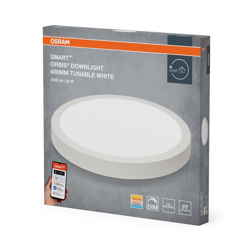 Osram - LED dimējams griestu gaismeklis SMART+ DOWNLIGHT LED/22W/230V Ø 40 cm 3000–6500K Wi‑Fi