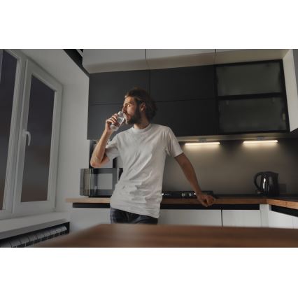 Osram - LED gaismeklis zem skapja ar regulējamu spilgtumu un kustības un krēslas sensoru LINEAR LED/5W/3,7V 2200 mAh 3000K 35 cm balts