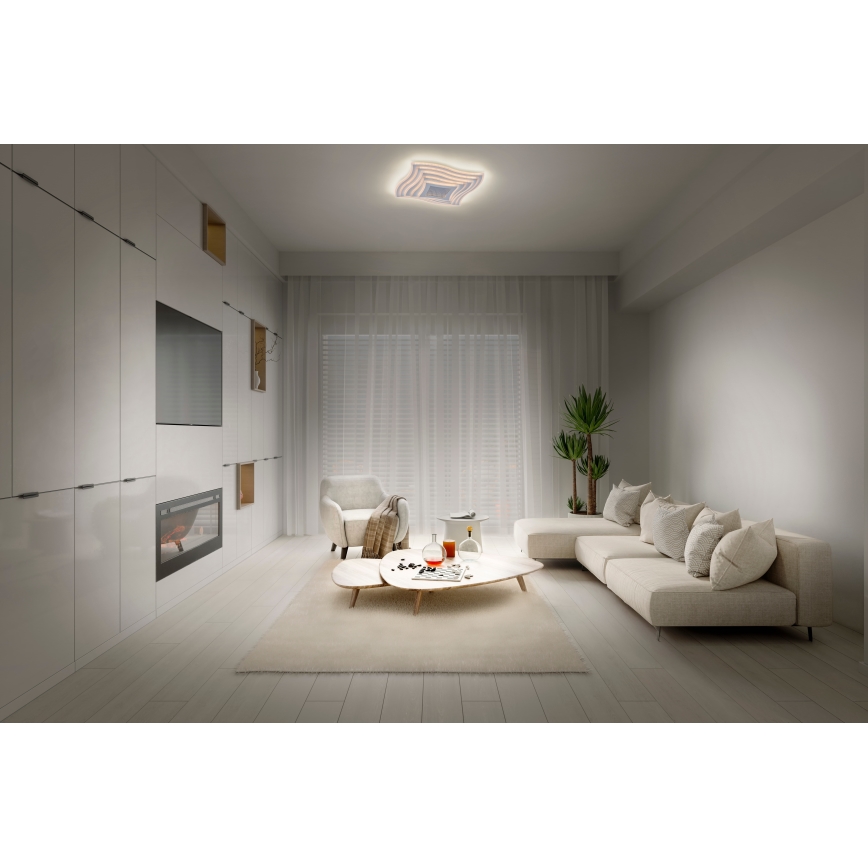 Osram - regulējama LED griestu lampa ORBIS WAVES LED/43W/230V 2600-6000K 48x48 cm balta + ar tālvadības pulti