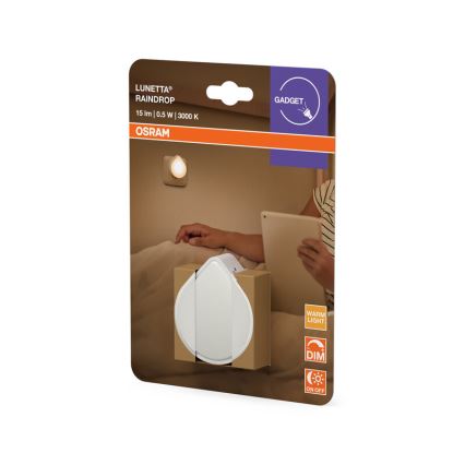 Osram - LED ar regulējamu spilgtumu orientācijas gaismeklis kontaktligzdai LUNETTA LED/0,5W/230V