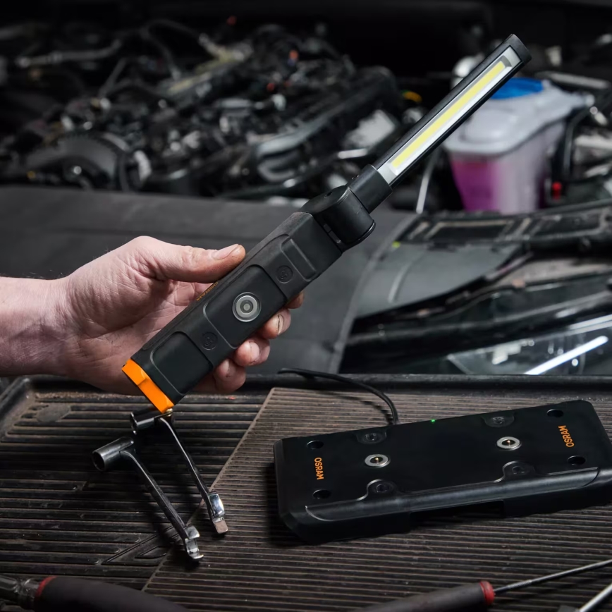 Osram - Uzlādējamais LED lukturis ar regulējamu spilgtumu LEDINSPECT WIRE-FREE SLIM 600 LED/5W/3,7V IP54