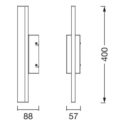 Osram - ORBIS MIRROR vannas istabas spoguļa LED apgaismojums, regulējams ar pieskārienu, LED/6,8W/230V 40 cm 3000/4000K IP44 bēšs