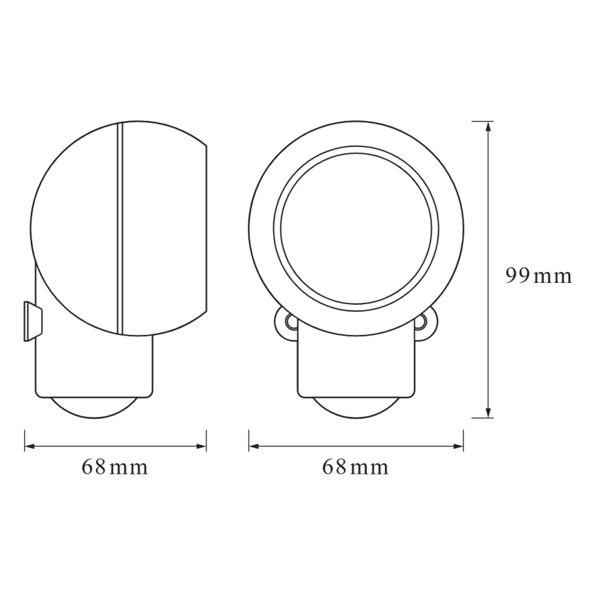 Osram - LED āra orientācijas gaismeklis ar kustības un krēslas sensoru SPYLUX LED/0,3W/4,5V IP43 balts