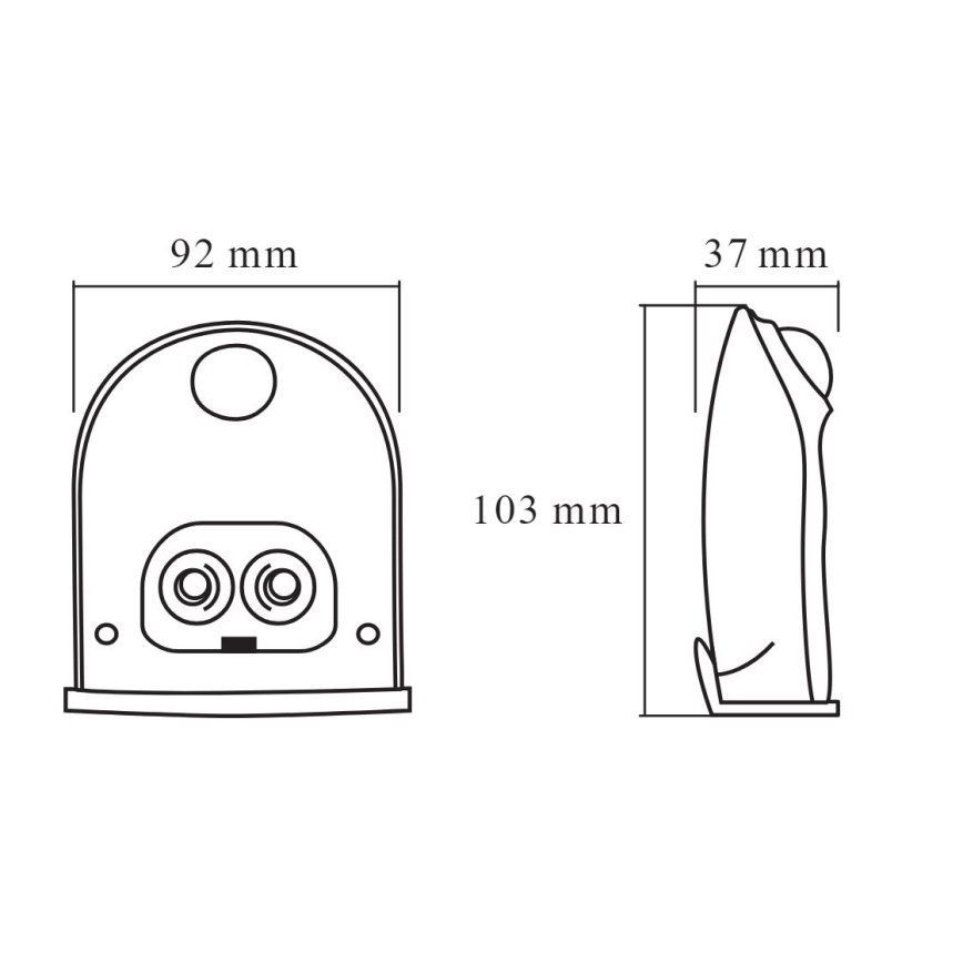 Osram - LED āra sienas gaismeklis ar sensoru DOORLED LED/0,5W/3xAA IP54 sudraba krāsā