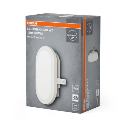 Osram - LED āra sienas gaismeklis BULKHEAD LED/6W/230V IP54 balts