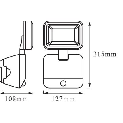 Osram - LED āra sienas prožektors ar kustības sensoru BATTERY LED/4W/4xD IP54